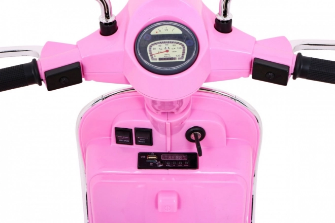 Scuter electric Vespa pentru copii roz