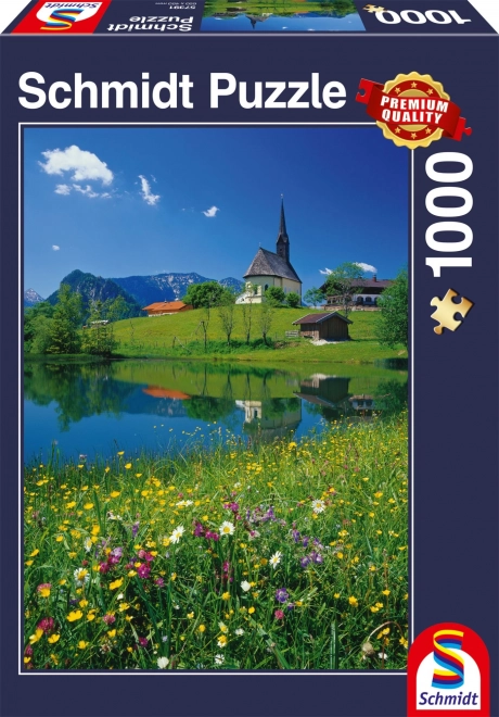 Puzzle Schmidt Inzell și Biserica Sfântul Nicolae 1000 de Piese