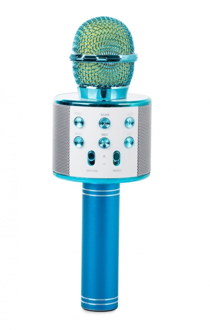 Mikrofon karaoke wireless cu difuzor – Albastru