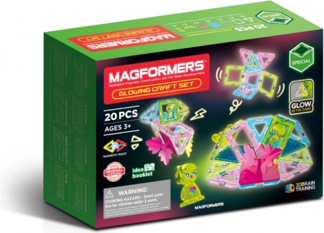 Blocuri magnetice Magformers Glowing Craft 20 piese