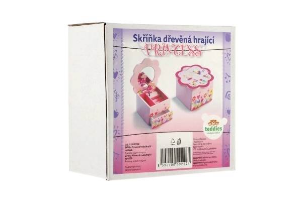 Cutia de bijuterii Princess cu melodie, lemn