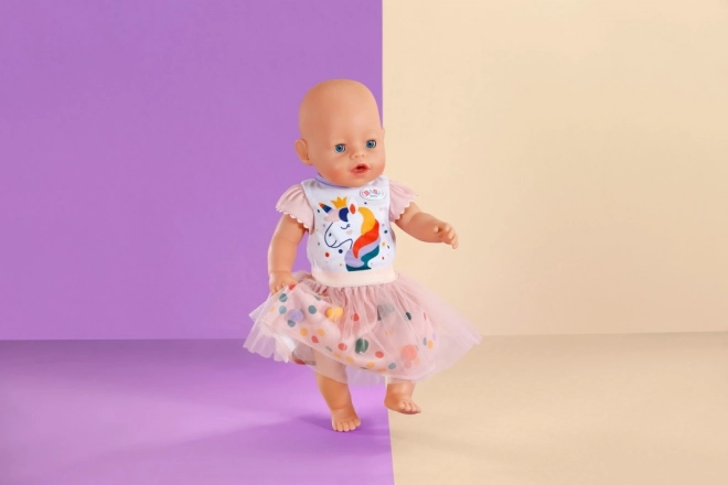 Rochițe tutu cu unicorni Baby Born pentru păpuși