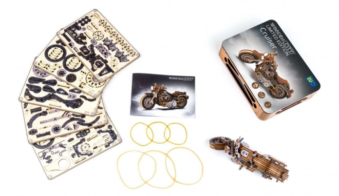 Puzzle 3d lemn motocicletă cruiser ediție limitată