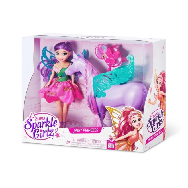 Set păpușă zână cu unicorn ZURU Sparkle Girlz