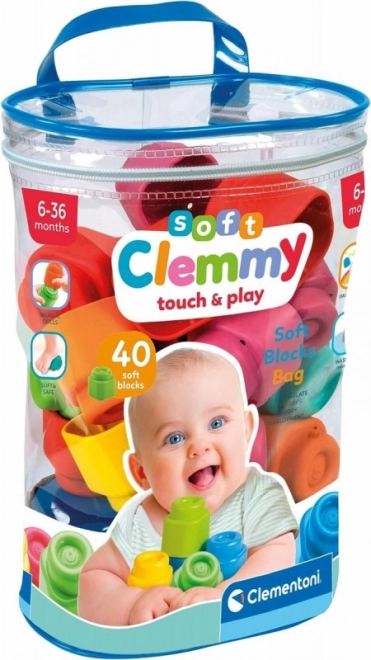 Clemmy moale - set de 40 de cuburi