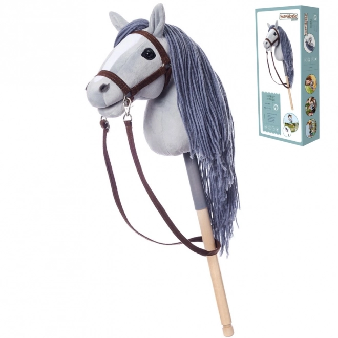 Cal pe băț HoppiHorse Hobby Horse A4 gri