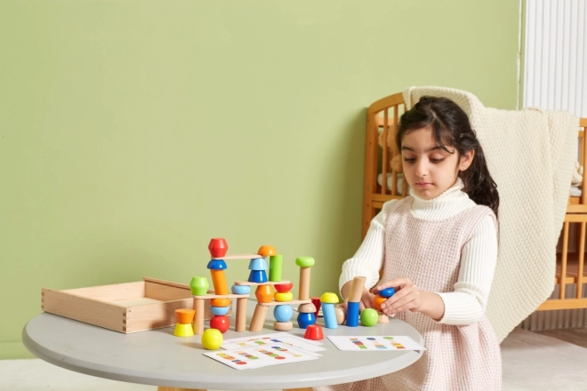 Construcții geometrice din lemn 52 bucăți Viga