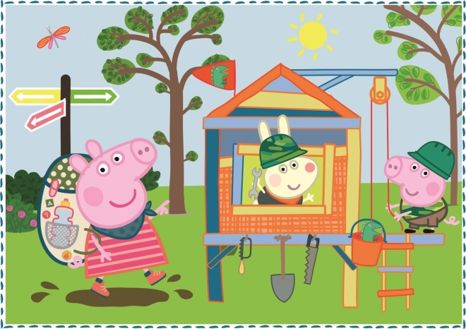 Puzzle Peppa Pig Amintiri de Vacanță 4 în 1