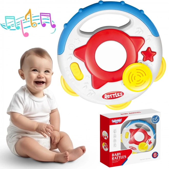 Tamburin muzical interactiv pentru copii Woopie Baby