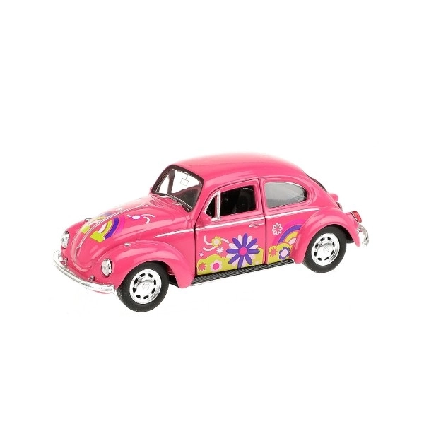 Mașinuță Welly Volkswagen Beetle retro din plastic, diverse culori