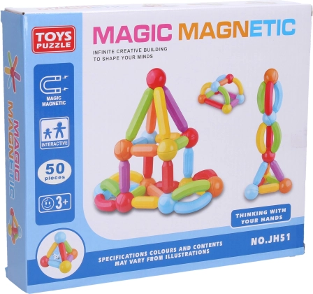 Set de construcție magnetică 50 de piese