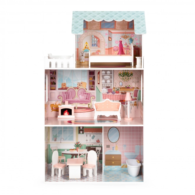 Casă de păpuși Barbie cu mobilier Ecotoys
