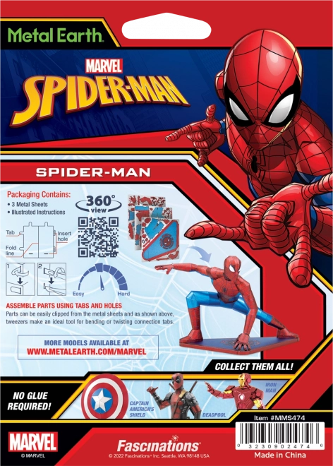 Puzzle 3D metalic Avengers cu Spider-Man