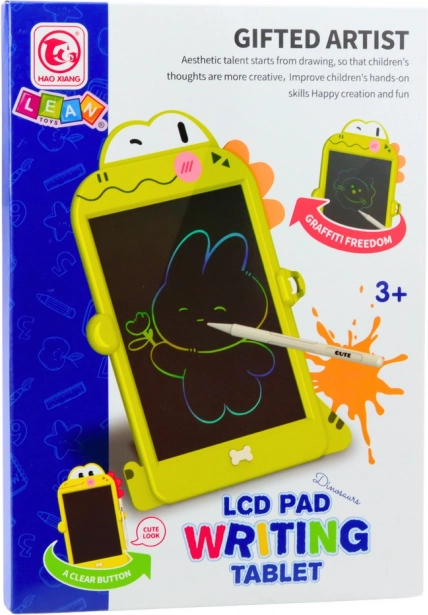 Tablă pentru desenat și scris LCD cu dinozauri, verde