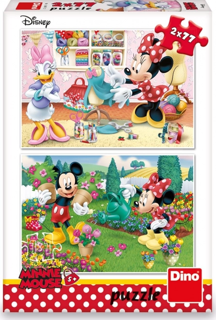 Puzzle Minnie Harnică 2x77 Piese