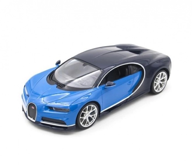 Mașină teleghidată Bugatti Chiron albastră cu LED-uri Rastar 1:14