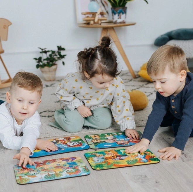Puzzle din lemn 24 piese cu Patrula Cățelușilor