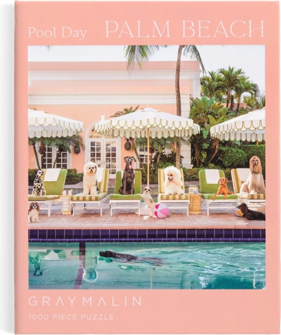 Puzzle La piscină în Palm Beach 1000 de piese