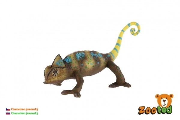 Chameleon yemeni jucărie de plastic 18cm în pachet