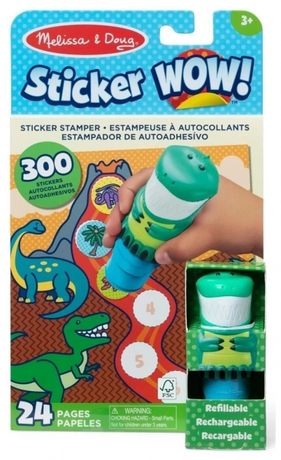 sticker wow! carte de activități cu stickere dinozauri