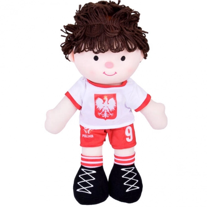 Păpușa de pluș fotbalist
