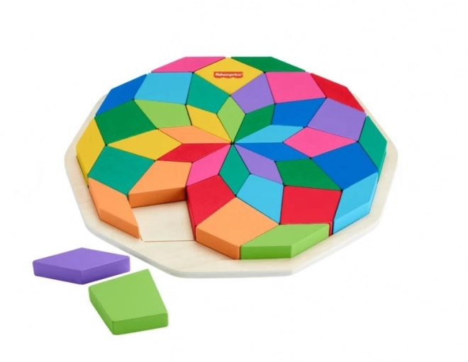 Puzzle educativ din lemn Mandala