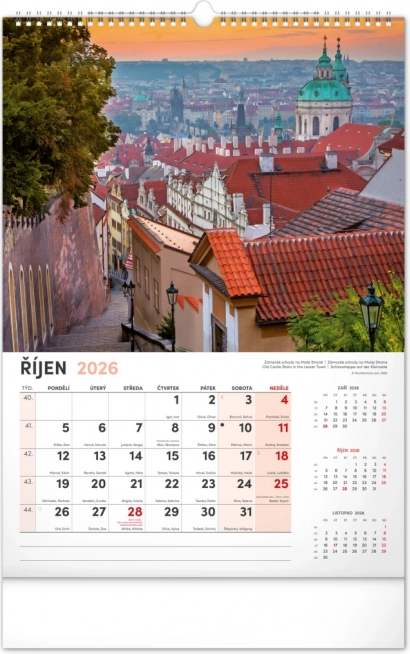 Calendar de perete Praga 2026