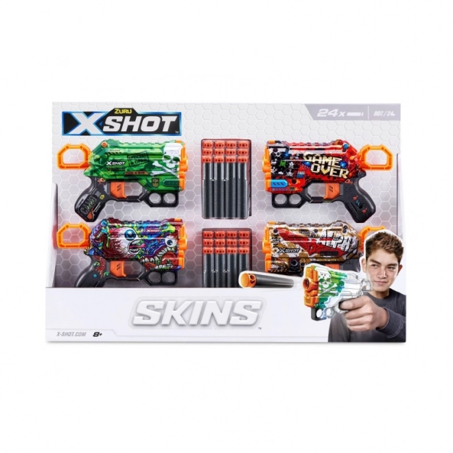 set lansator X-Shot Skins Menace 24 săgeți