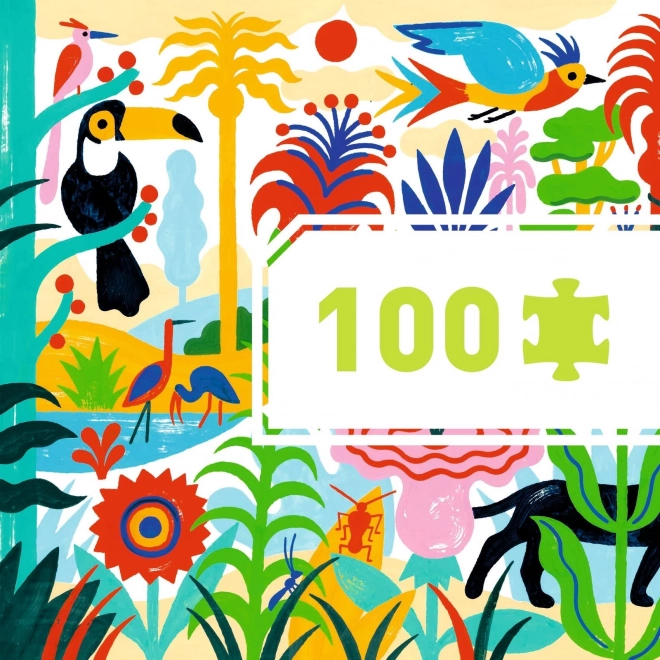 Puzzle panoramic junglă 100 piese