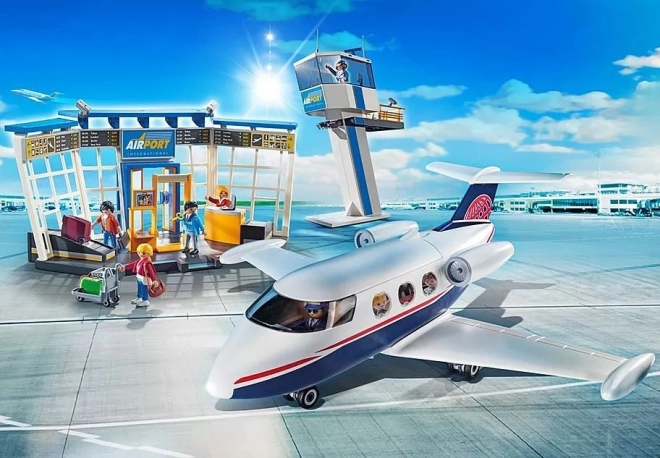 Set cu figurine și avion Aeroport CITY ACTION