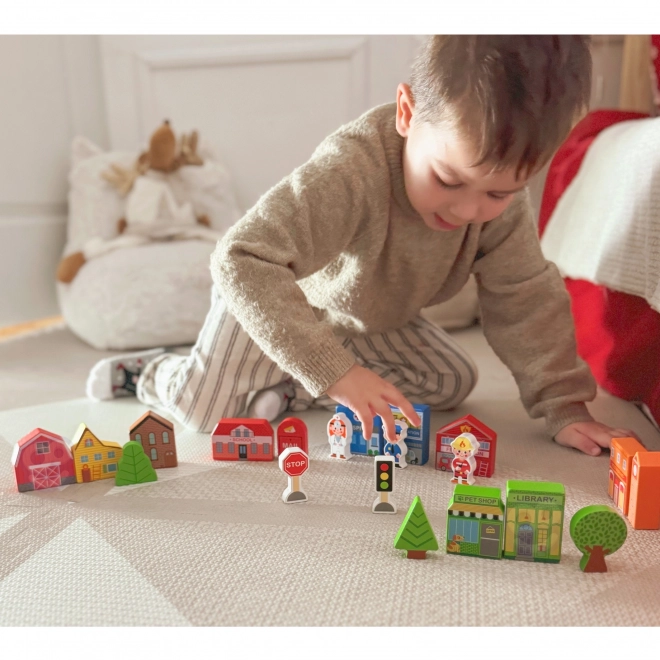 Set de construcții și figurine oraș Tooky Toy