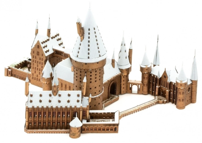 Puzzle 3D Metal Earth: castelul Hogwarts înzăpezit