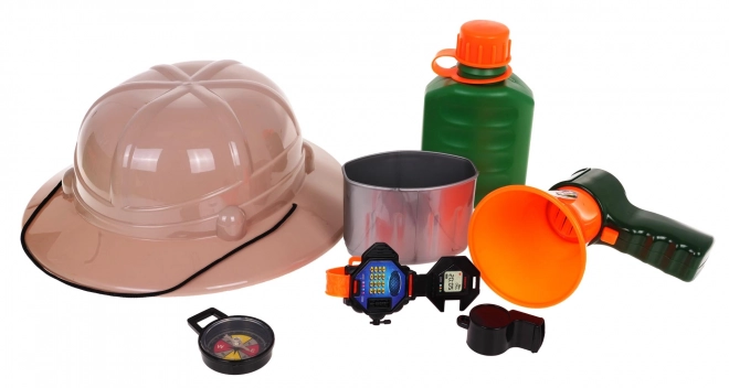 Set explorator mic cu pălărie și accesorii