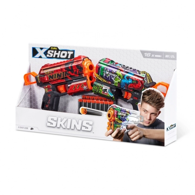 Set lansatoare Skins Flux cu 16 săgeți