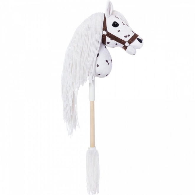 Cal pe băț Hobby Horse din colecția HOPPIHORSE Sport Edition în culoarea leopardului alb