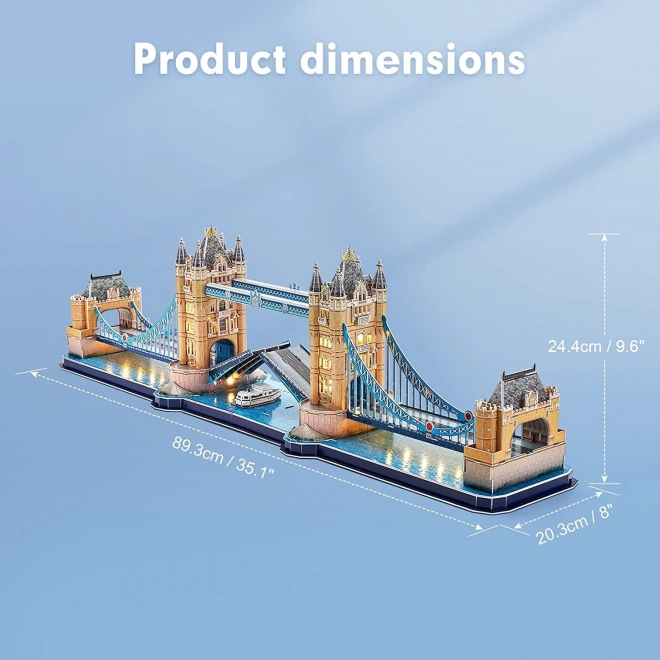 Puzzle 3D cu LED Tower Bridge