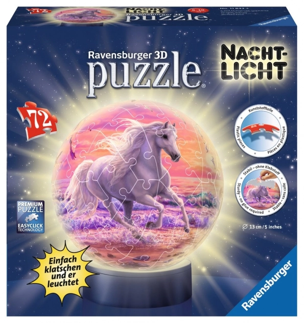 Puzzle 3D Svietitor Ravensburger - Cal pe plajă