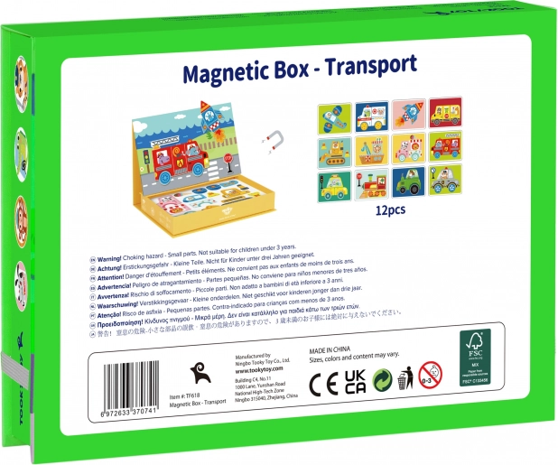 Tooky Toy Dulap Montessori Magnetic cu 80 Piese