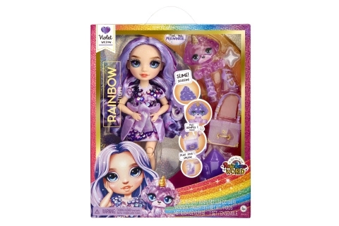 Păpușă Rainbow High cu animal de companie - Violet Willow