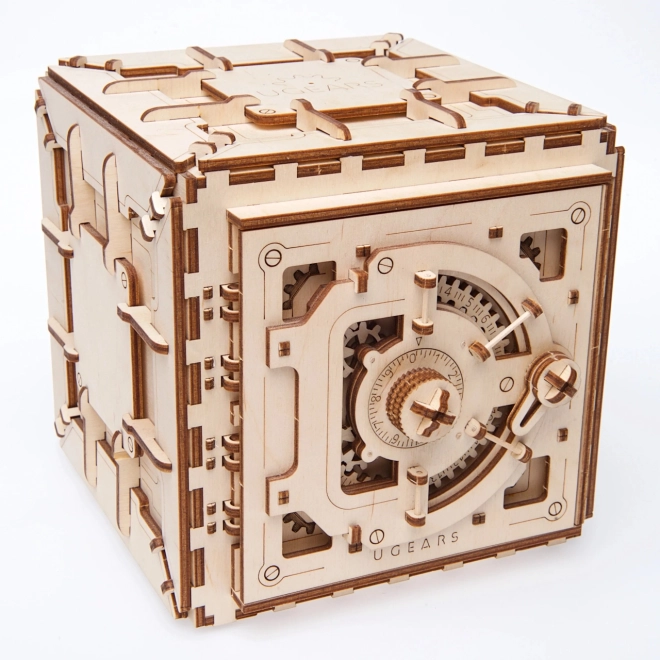 Puzzle mecanic 3D din lemn Trezor Ugears