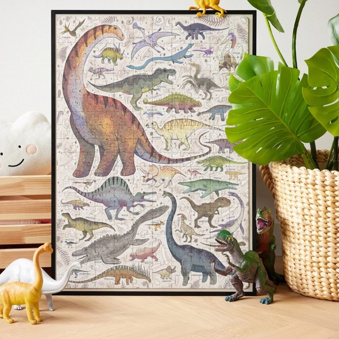 Puzzle 200 de piese Dinozaurii Puzzlove