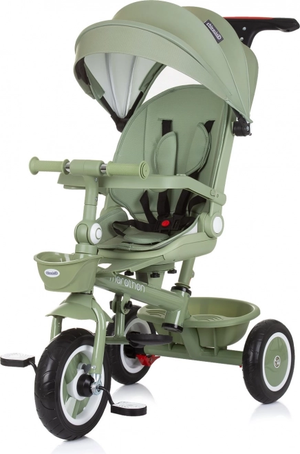 Tricicletă Chipolino cu copertină Marathon 2 în 1 verde pastel