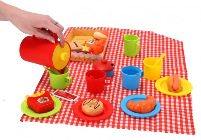 Set de picnic în coș din bioplastic