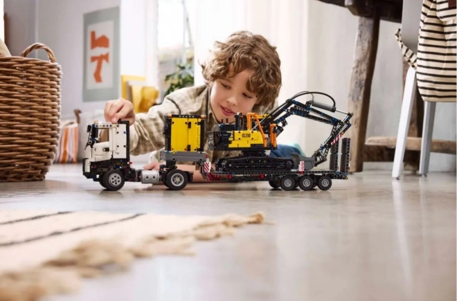 Camion Volvo cu excavator electric EC230 LEGO Technic