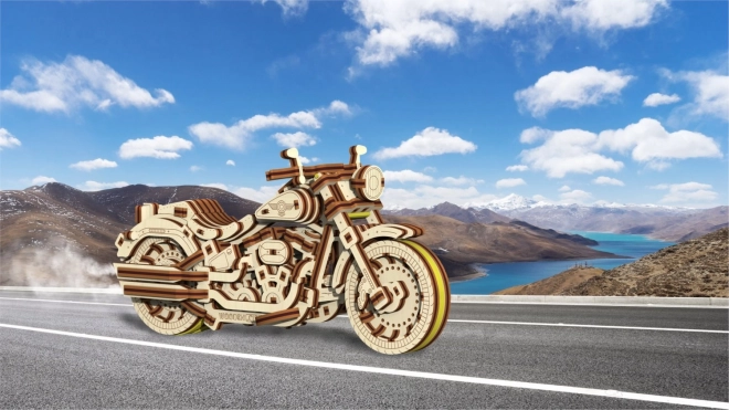 puzzle 3D motocicletă Cruiser V-Twin din lemn