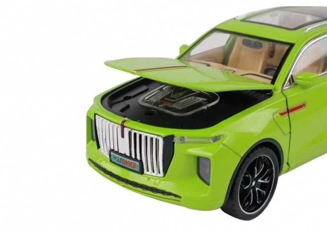 Model de mașină RC din aluminiu 1:24 verde