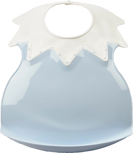 Baveta din plastic cu guler, Baby Blue