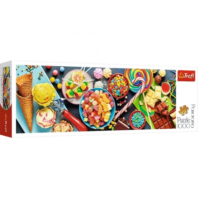 Puzzle panoramice 1000 piese cu delicatese dulci