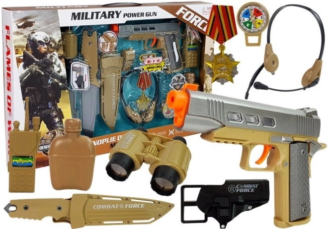 Set militar cu accesorii pentru copii