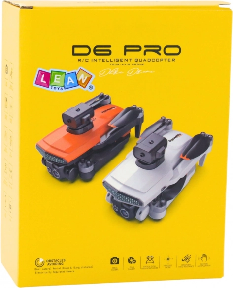 Dron D6 Pro cu cameră și lumini LED